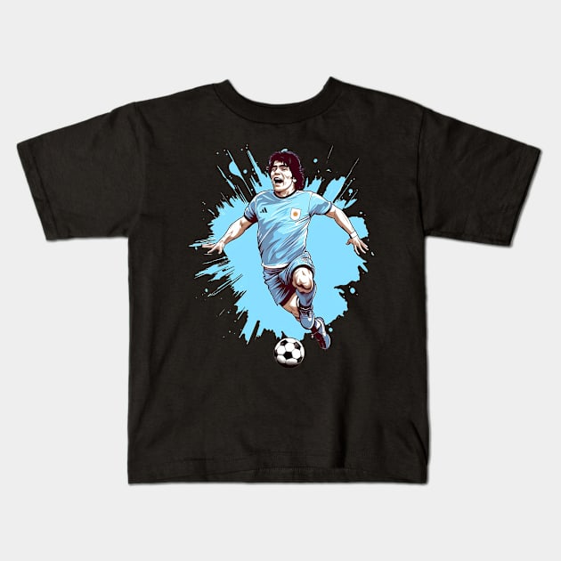 Maradona Kids T-Shirt by Ciokermatt